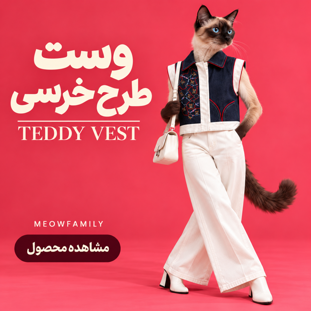 وست طرح خرسی | TEDDY VEST